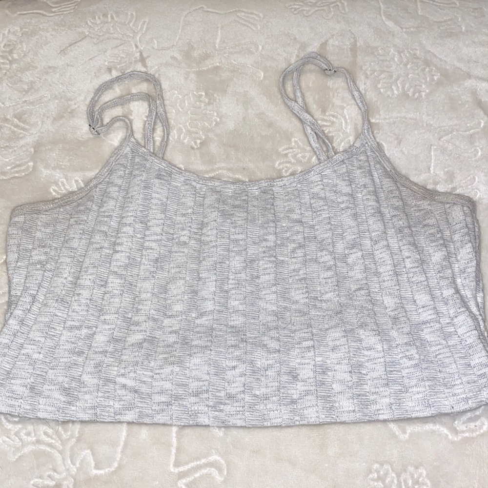 F21 Ribbed Gray Tank